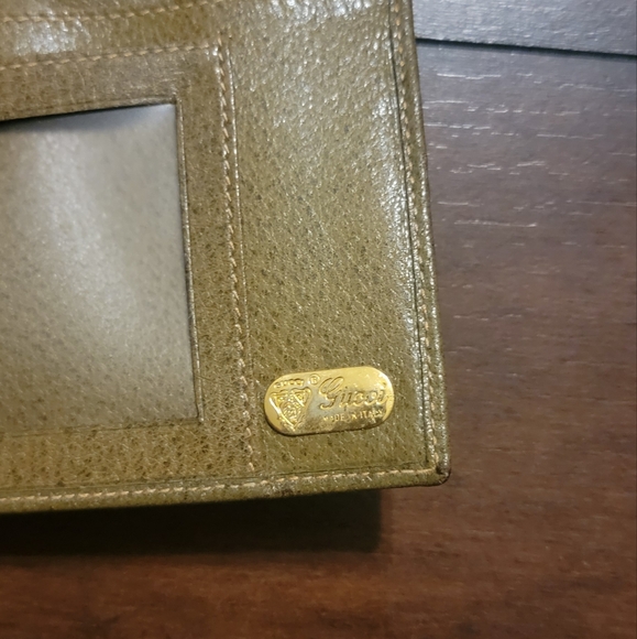 Vintage GUCCI GG Supreme Leather Tri-fold Long Wallet Brown - Picture 2 of 5